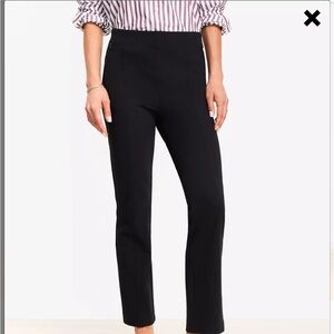 NWT Loft Classic Ponte Black Straight Pants size 10